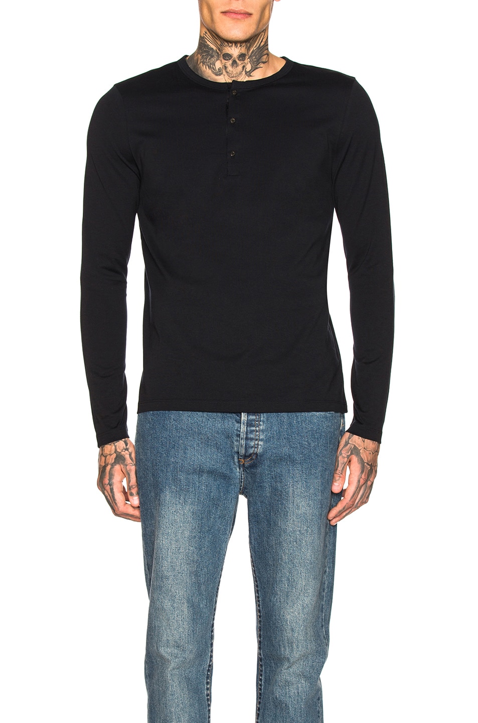 Image 1 of A.P.C. Button Tee in Black