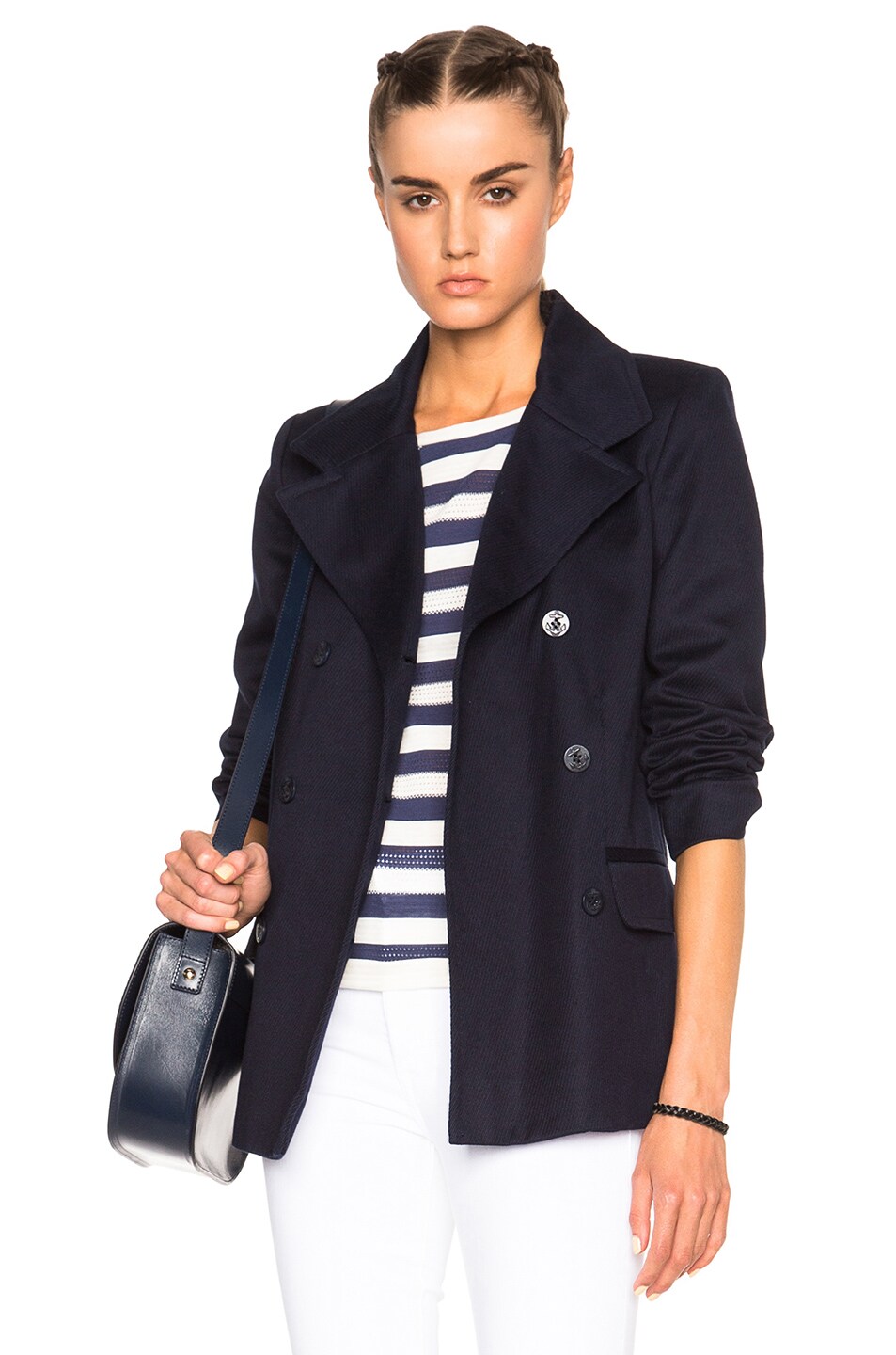 Image 1 of A.P.C. Cousteau Peacoat in Dark Navy