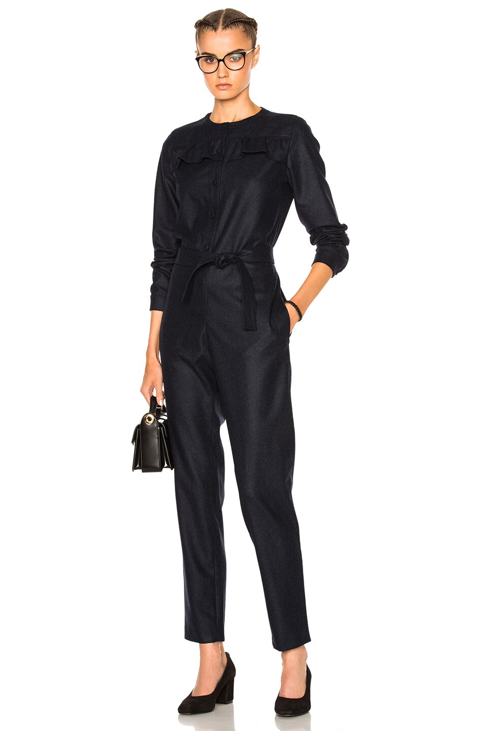 Image 1 of A.P.C. Lana Jumpsuit in Marine Chine