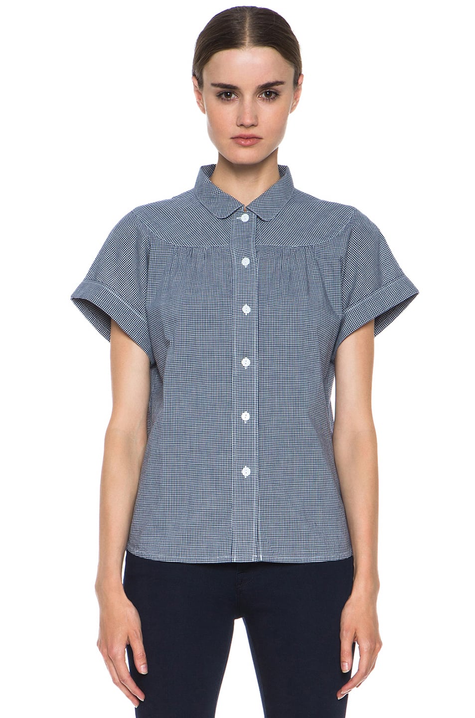 Image 1 of A.P.C. Cotton Chemise Doll Shirt in Marine