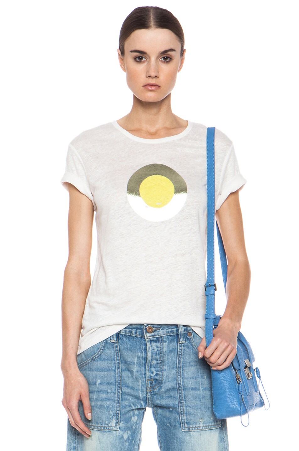 Image 1 of A.P.C. Saturn Linen Tee in White