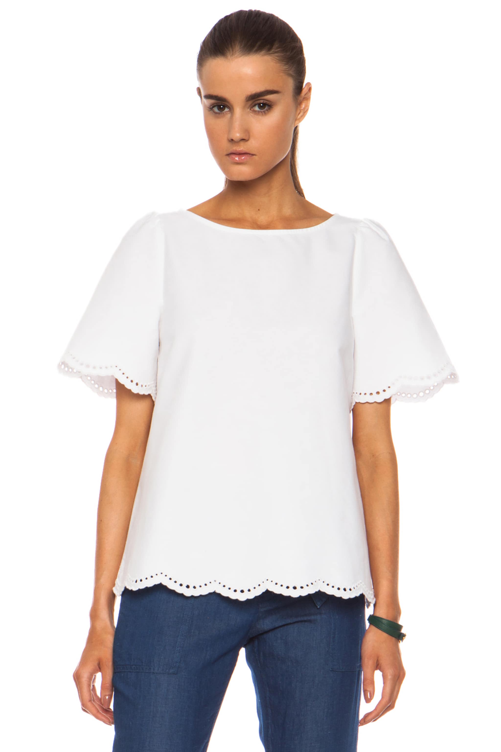 Image 1 of A.P.C. Brode Cotton Top in White