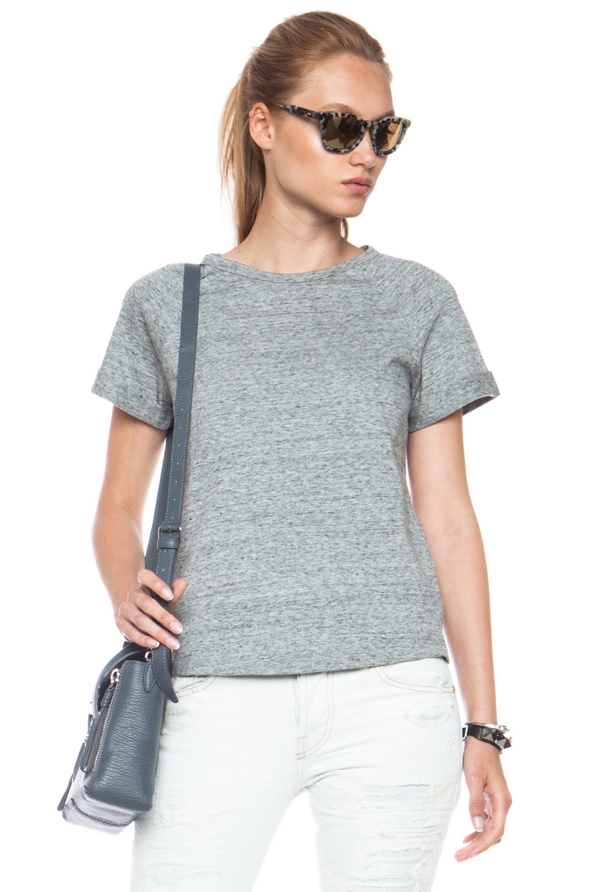 Image 1 of A.P.C. Baseball Cotton Tee in China Grey
