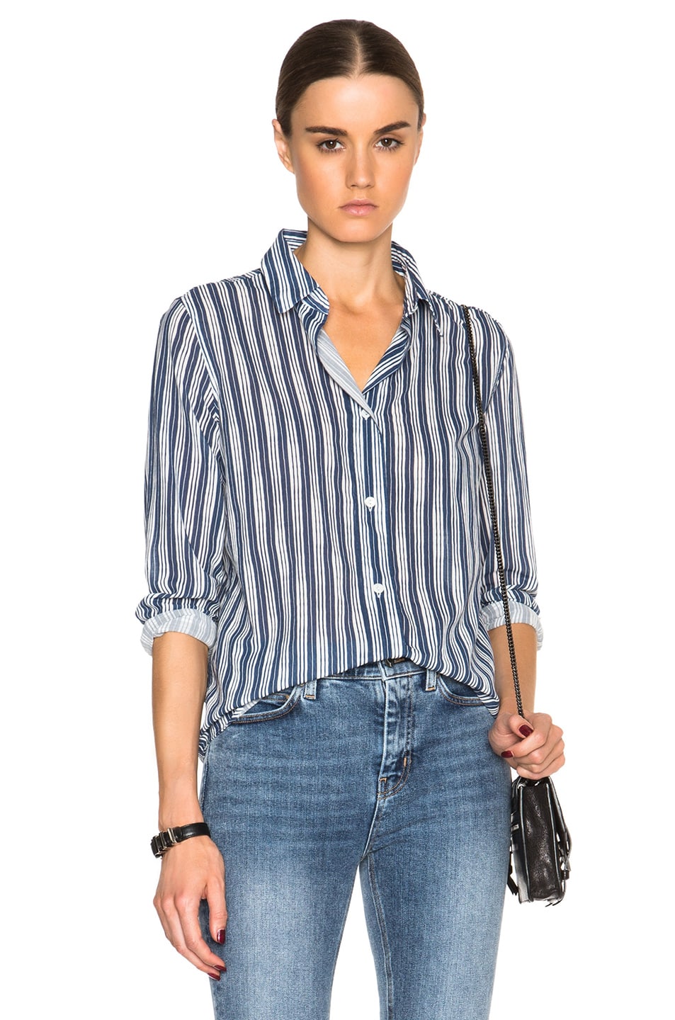 Image 1 of A.P.C. Striped 70s Shirt in Marine