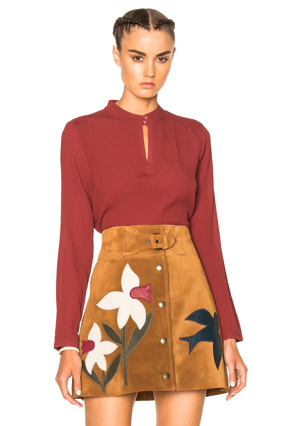 Image 1 of A.P.C. Brise Blouse in Vieux Rose