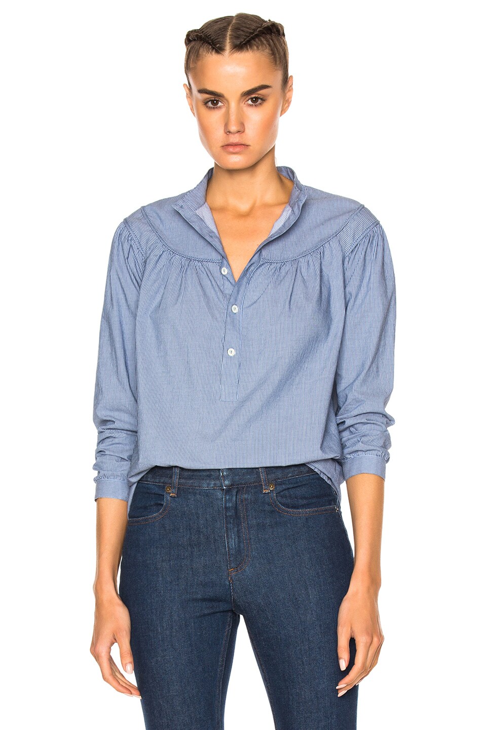 Image 1 of A.P.C. Sally Blouse in Blue Fonce
