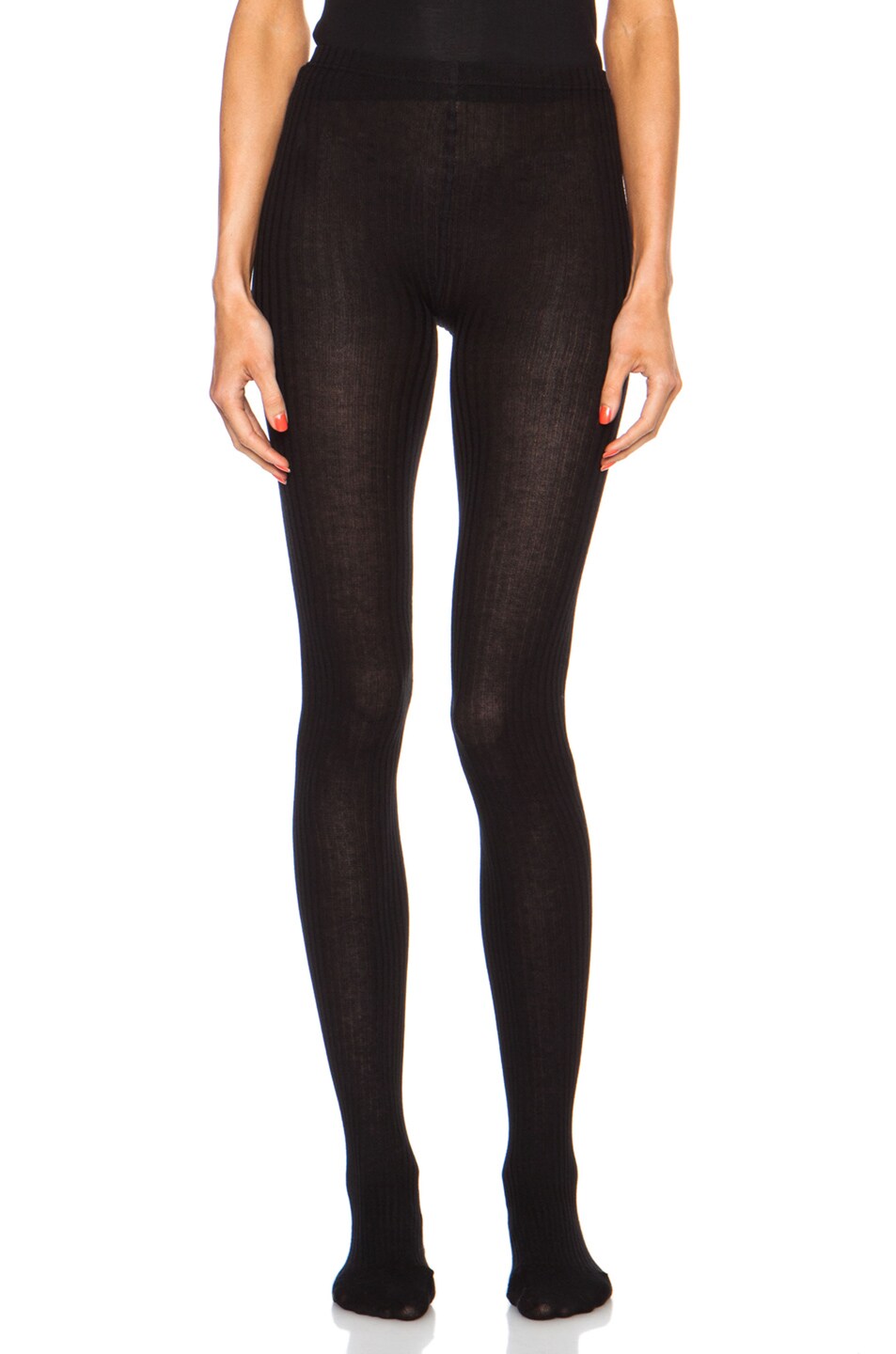 Image 1 of A.P.C. Island Cotton-Blend Tights in Black