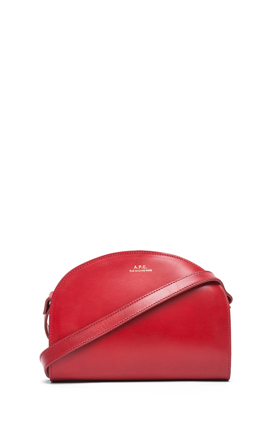 Image 1 of A.P.C. Half Moon Bag in Rouge