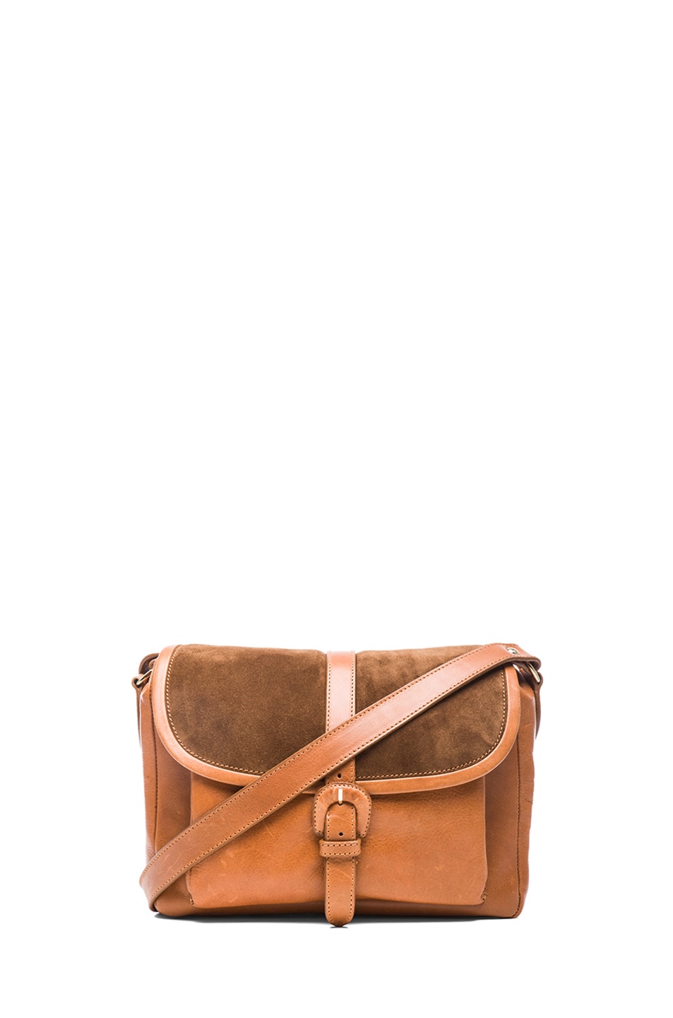 Image 1 of A.P.C. Leather and Suede Bag in Hazelnut