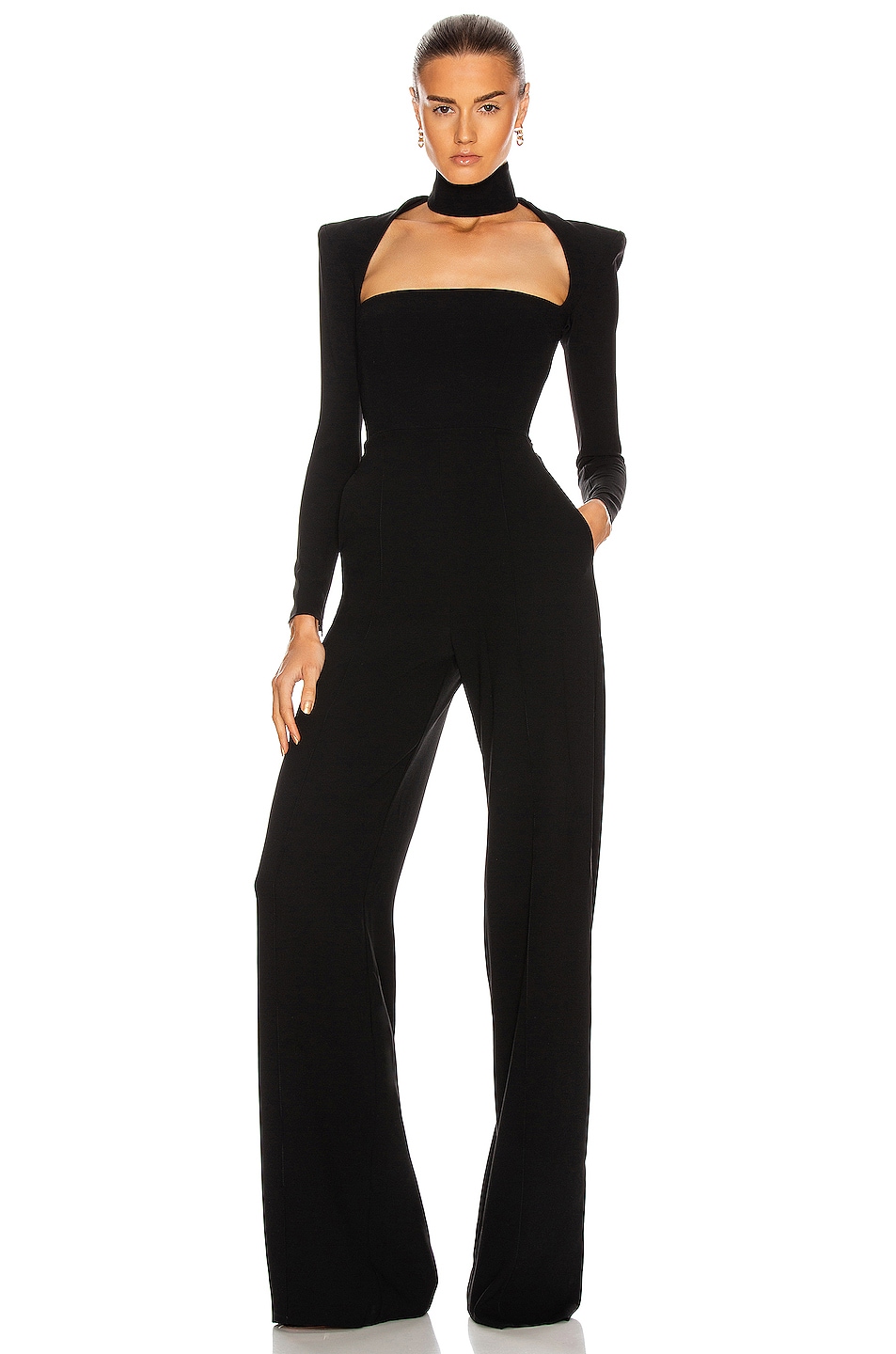 Image 1 of Alex Perry Morgan Jumpsuit in Black