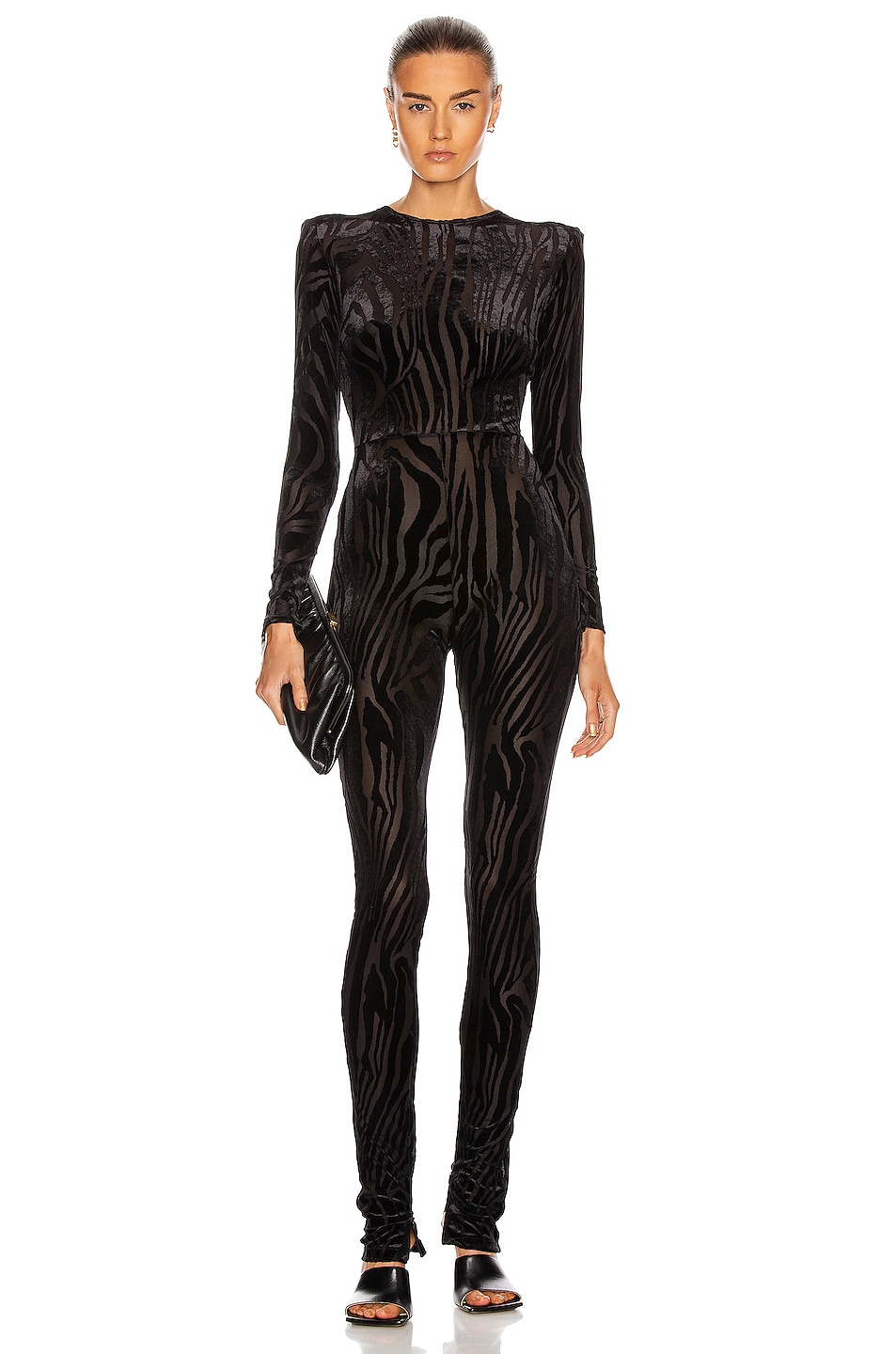 Image 1 of Alex Perry Leighton Catsuit in Black