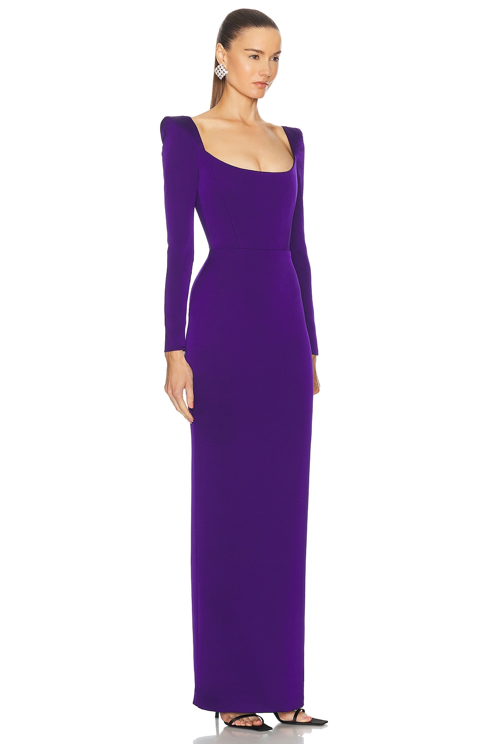 Satin Scoop Neck Maxi Dress - Thumbnail 2