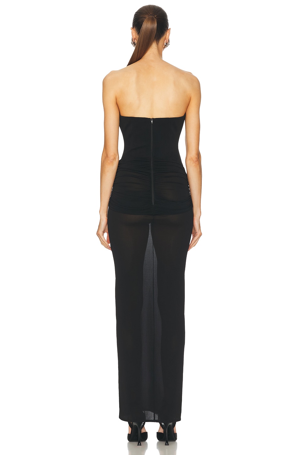Ruched Jersey Corset Maxi Dress