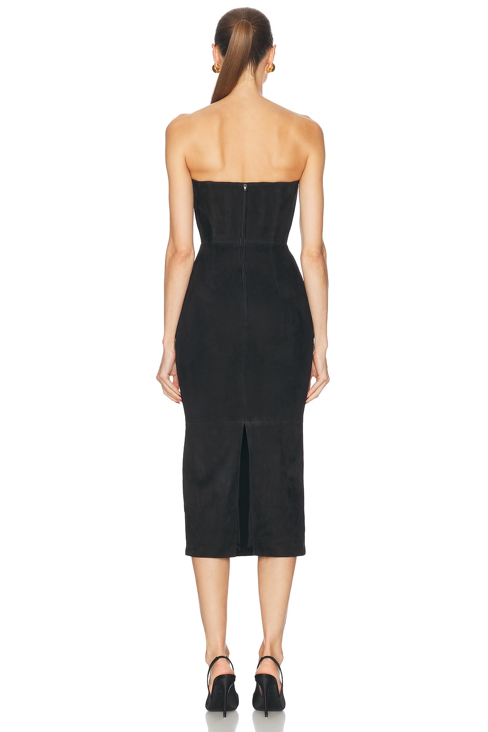 Alex Perry - Suede Midi Dress | Plush