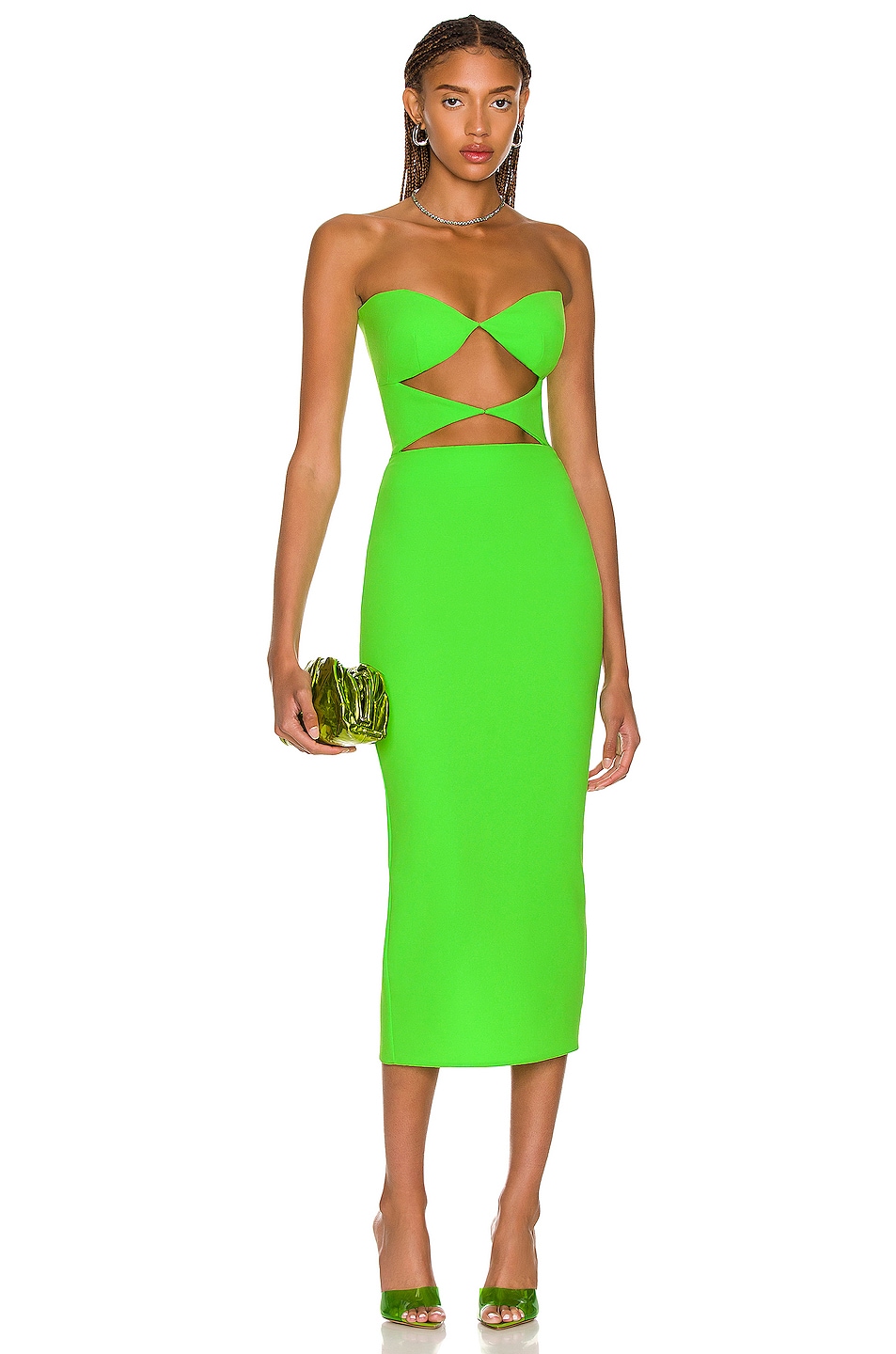 Image 1 of Alex Perry Hale Cut Out Dress in Apple