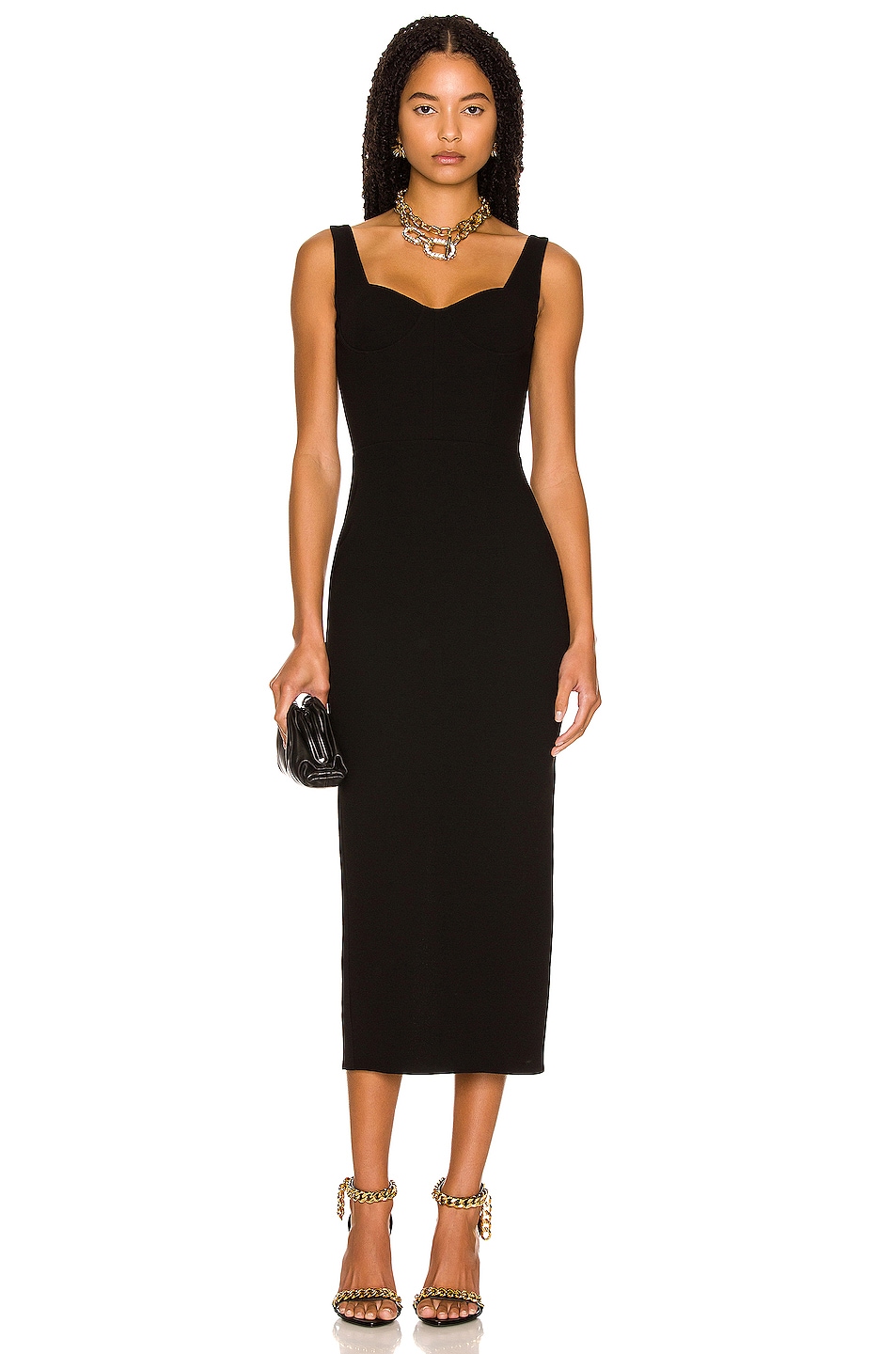 Image 1 of Alex Perry Pagett Sweetheart Dress in Black