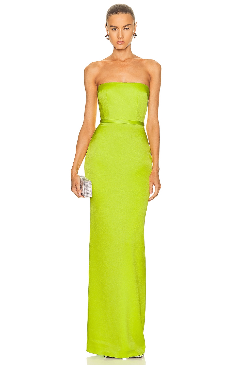 Image 1 of Alex Perry Cass Strapless Column Dress in Acid