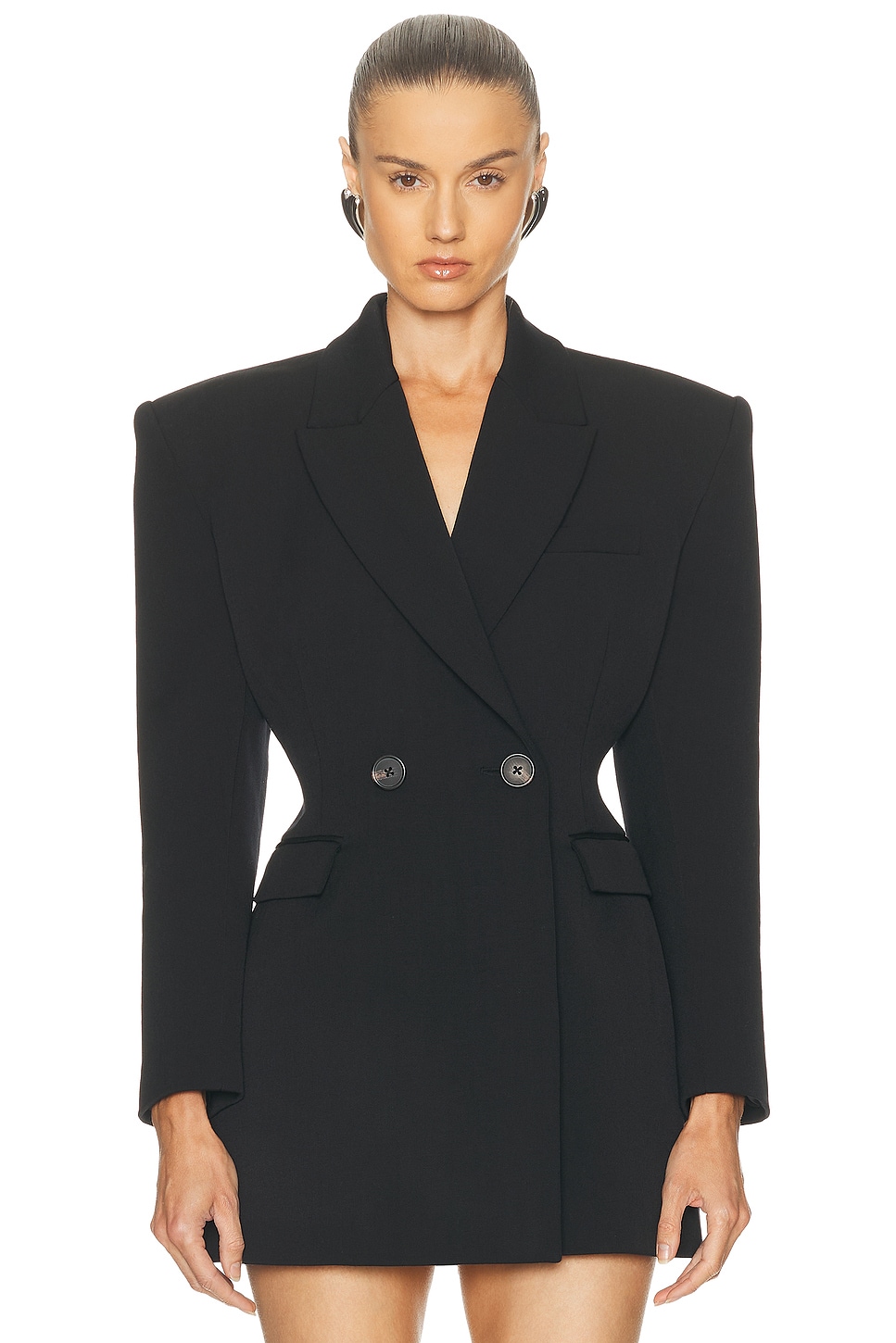 Image 1 of Alex Perry Double Breasted Contour Blazer in Black