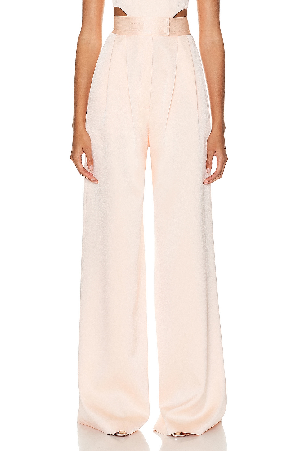 Image 1 of Alex Perry Pleat Trouser in Peach