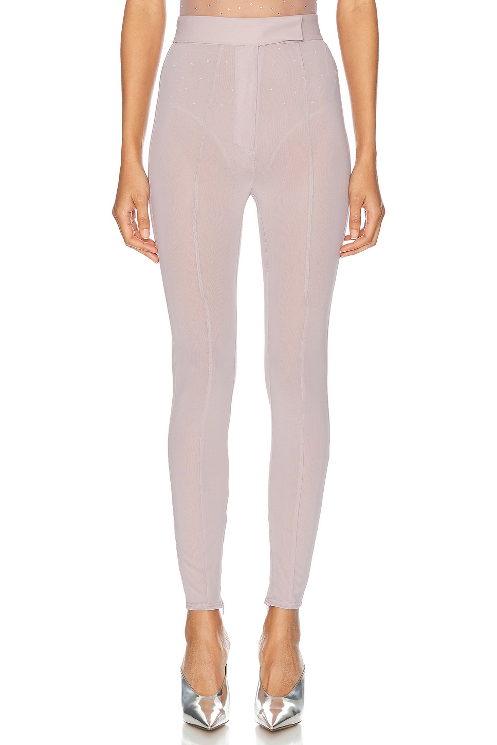 Image 1 of Alex Perry Power Mesh Legging in Lavender Grey