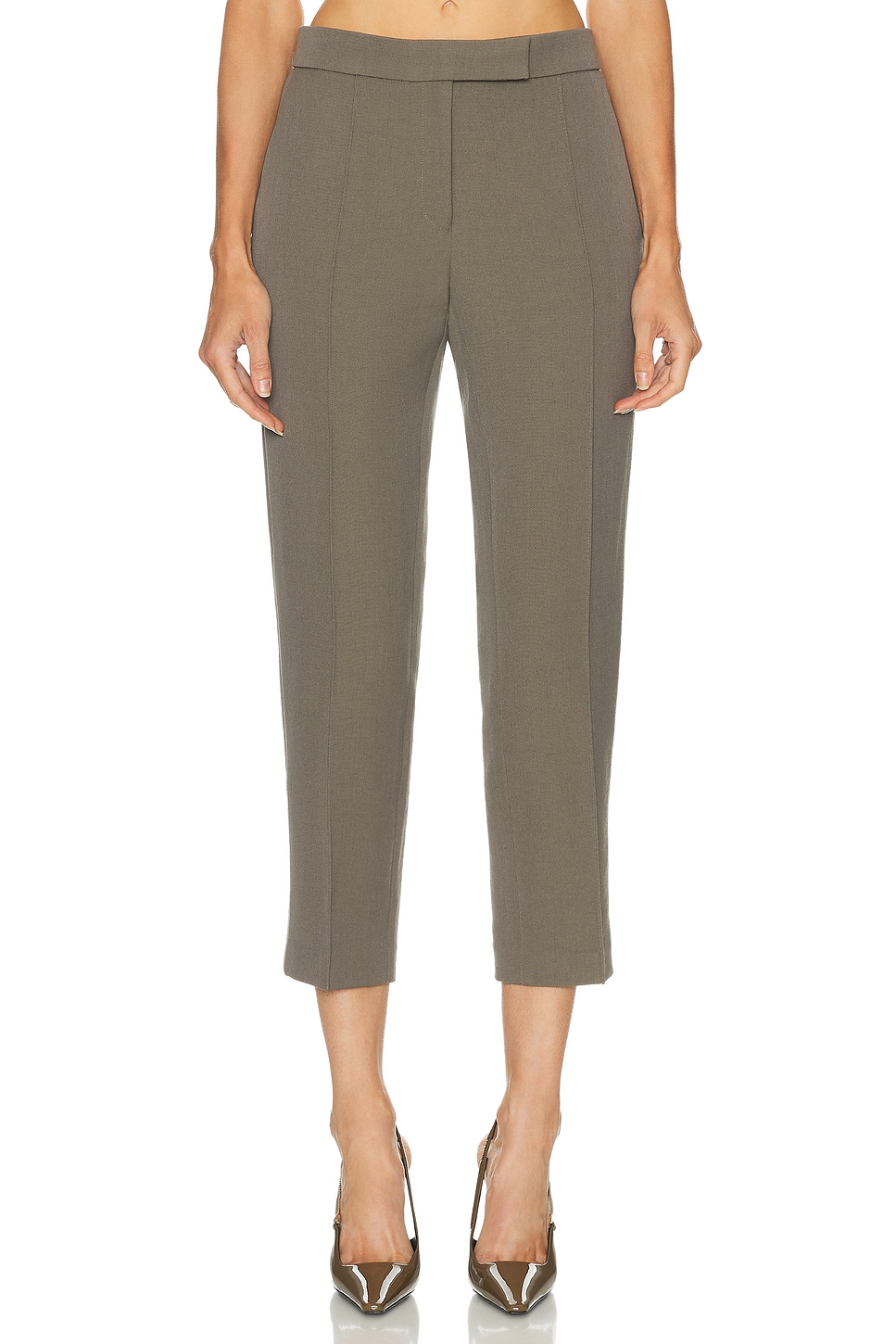 Image 1 of Alex Perry Straight Crop Trouser in Ash