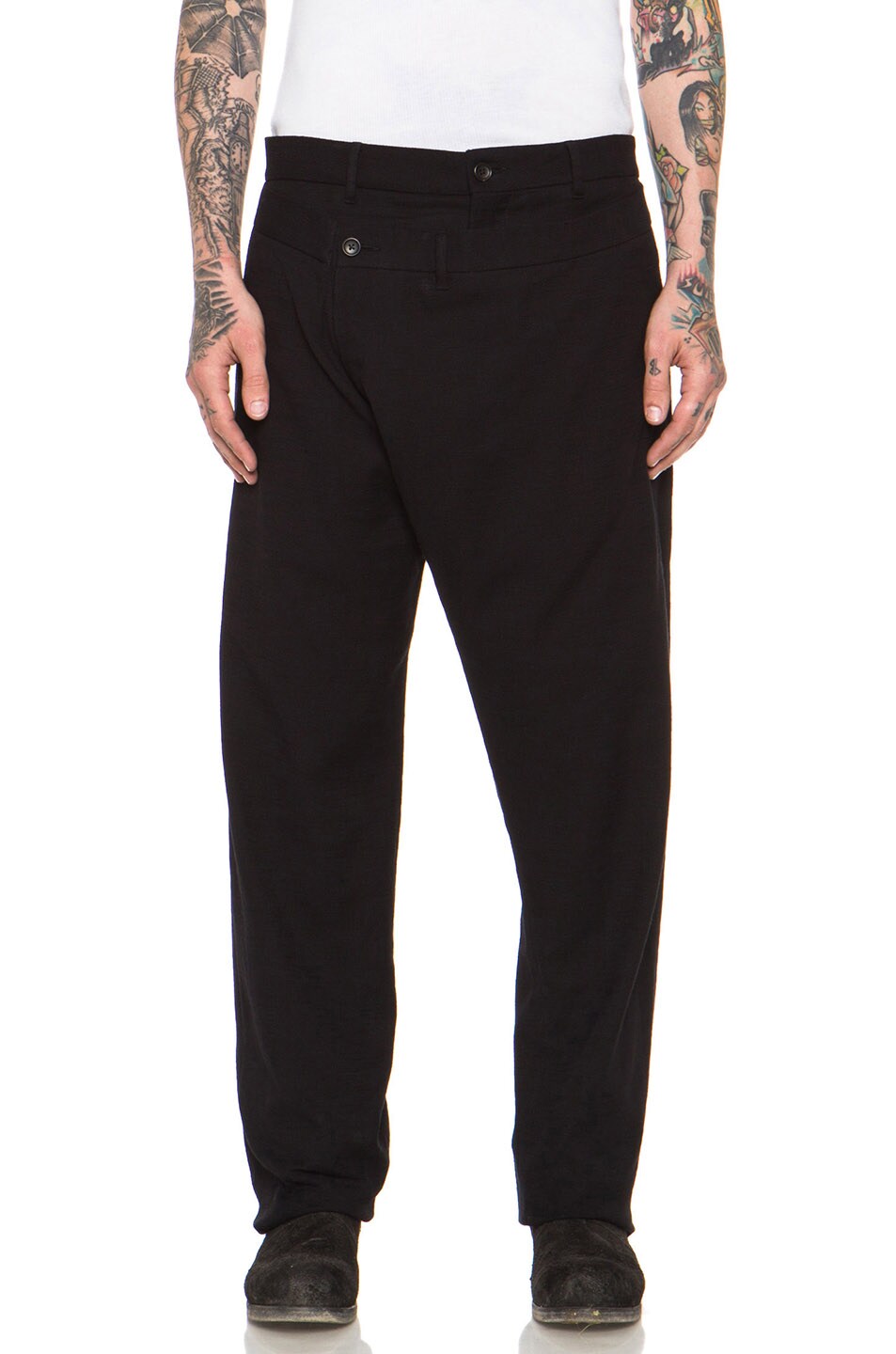 Image 1 of Alexandre Plokhov Double Front Trouser in Ink