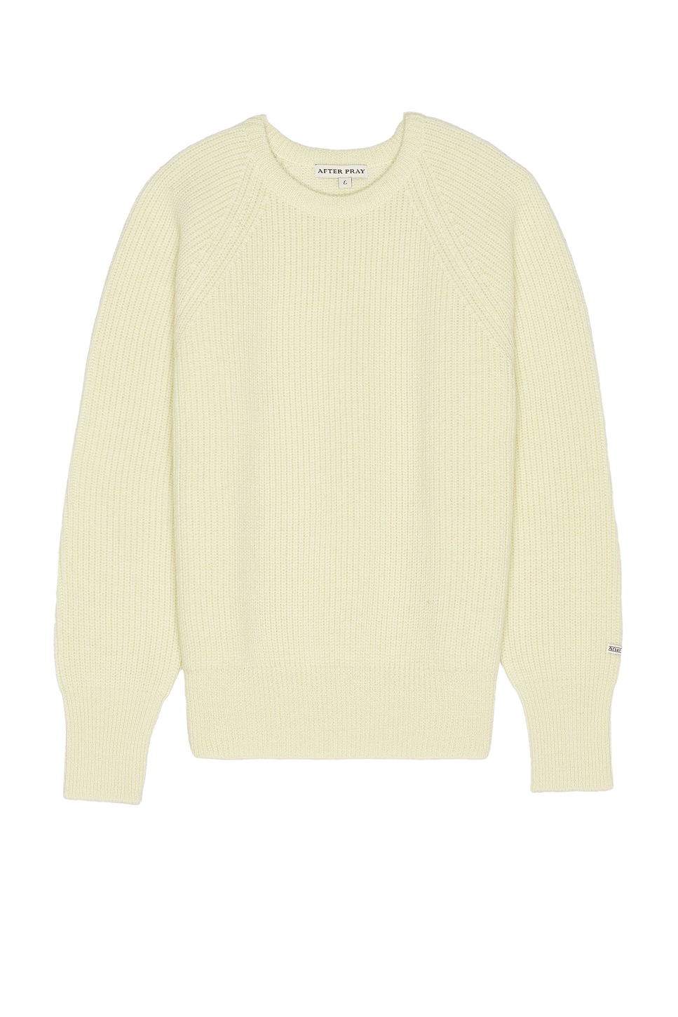 Image 1 of After Pray Rover Patched Knit Crew Neck Sweater in Ivory