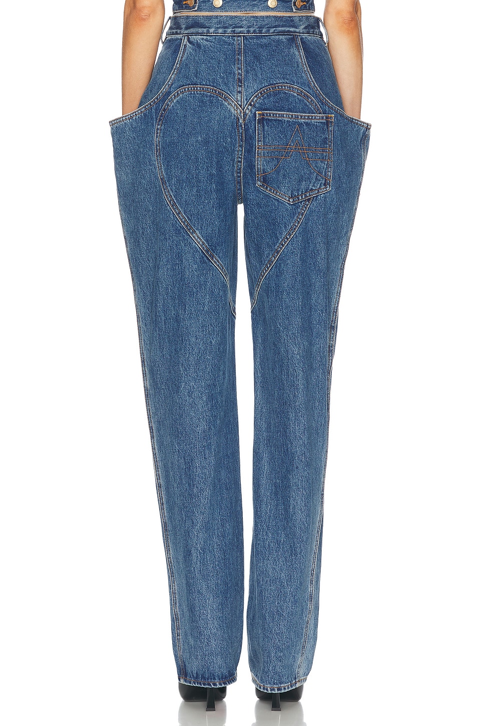 Area Flare Pocket Wide Leg Jeans thumbnail