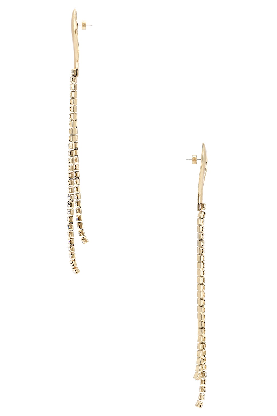 Shop Area Heart Fringe Earrings In Gold