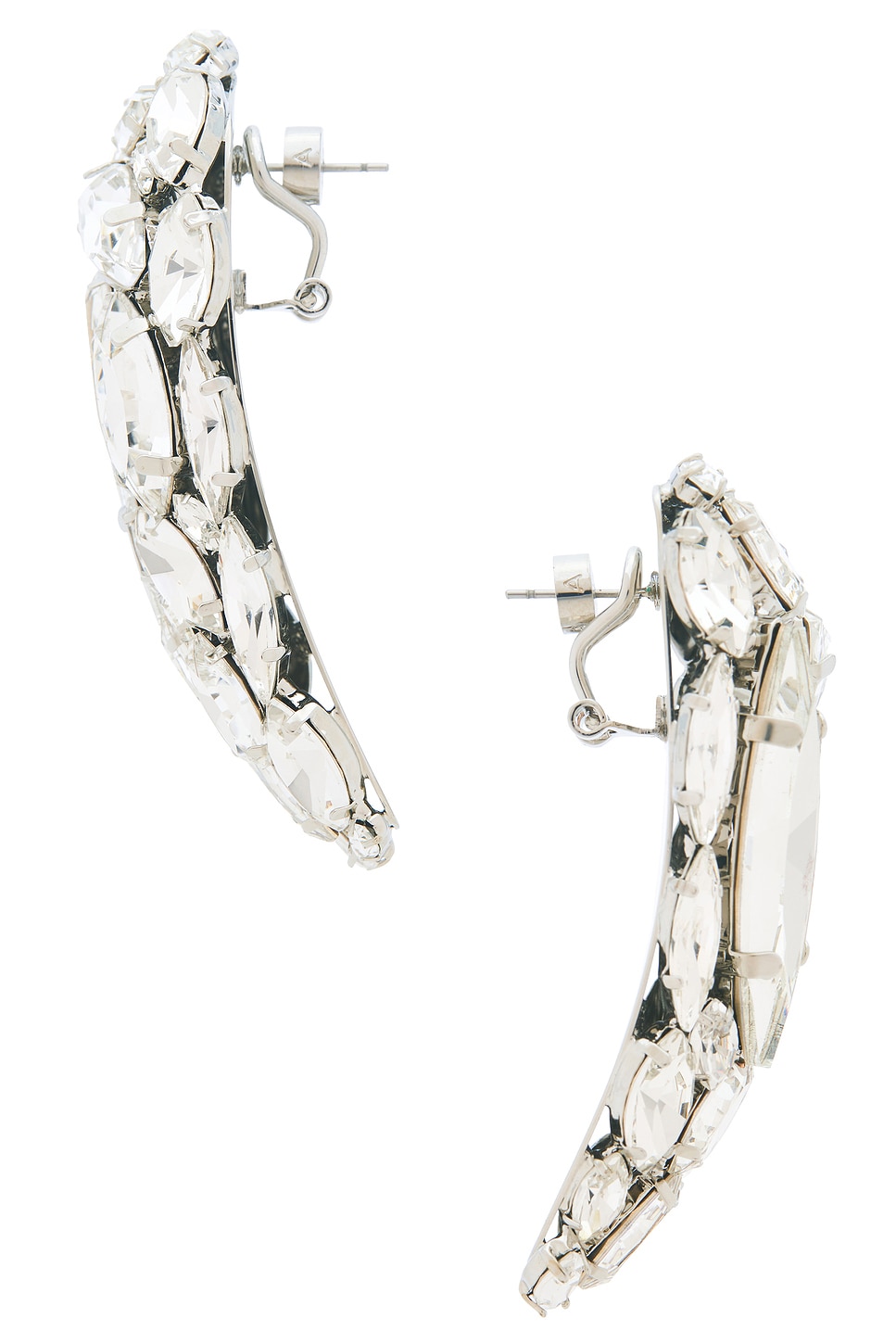 Area Crystal Cluster Triangle Earrings