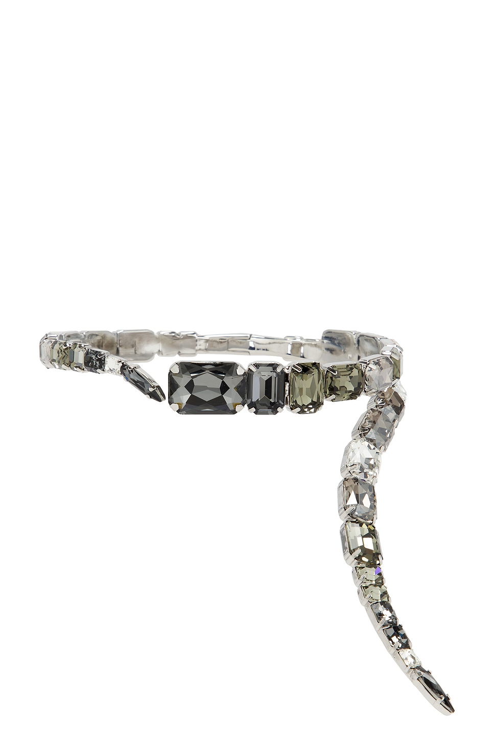 Image 1 of AREA Wrap Choker Necklace in Ombre Grey