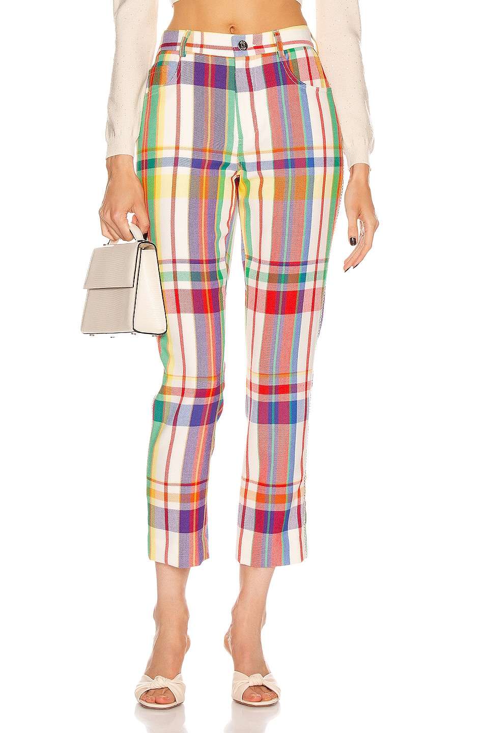 Image 1 of AREA Crystal 5 Pocket Pant in Rainbow