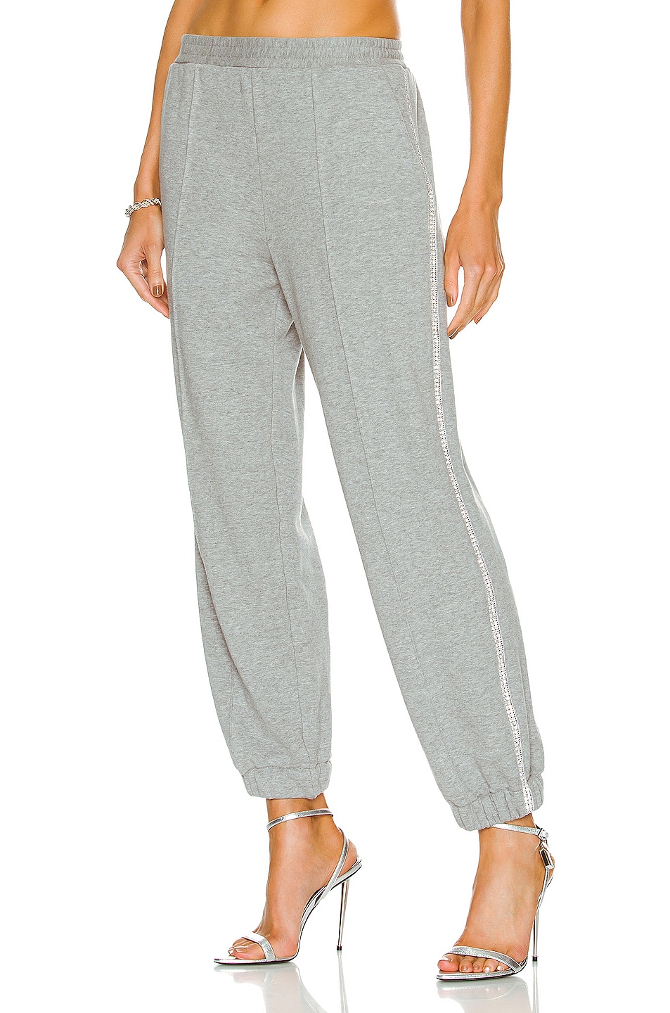 Image 1 of AREA Crystal Trim Jogger in Heathered Grey