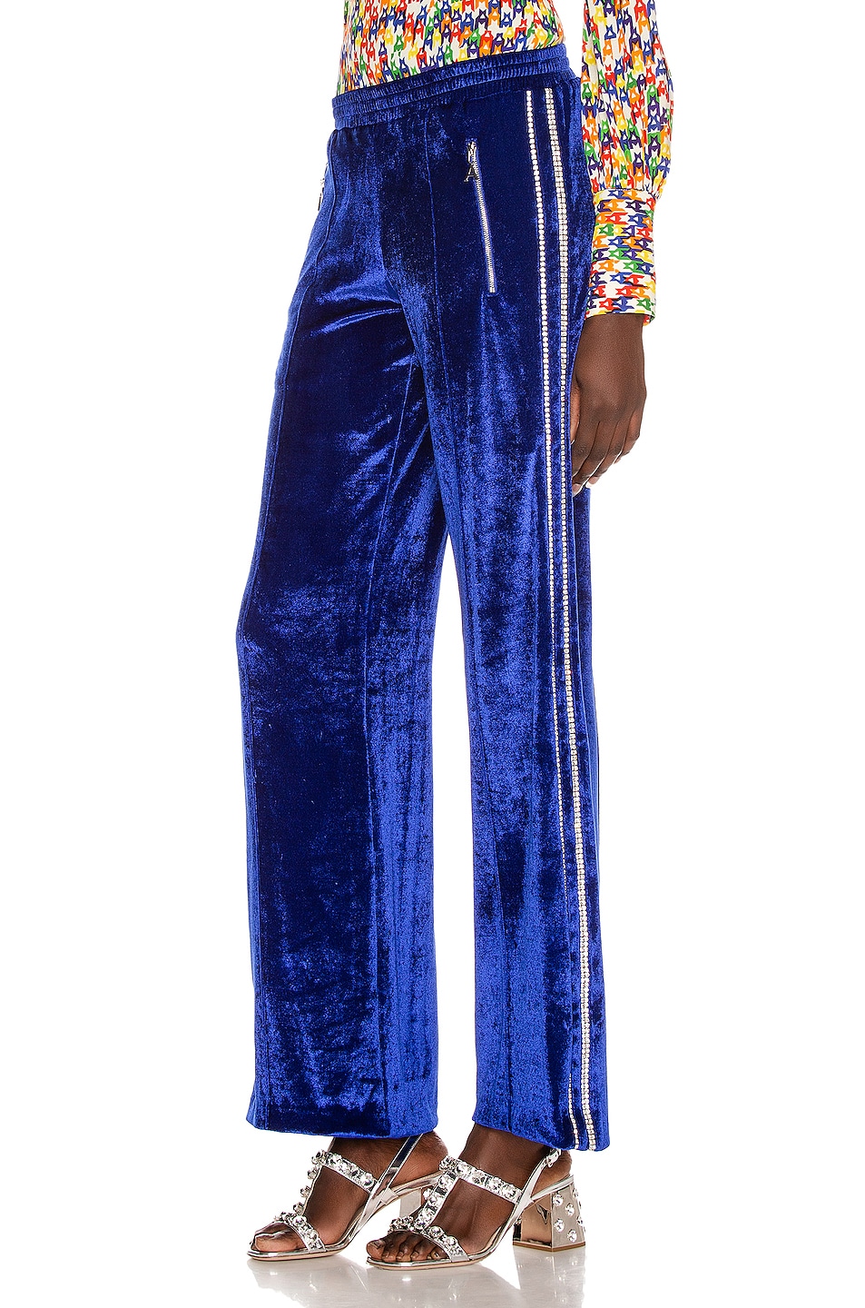 Image 1 of AREA Wide Leg Track Pant in Royal Blue