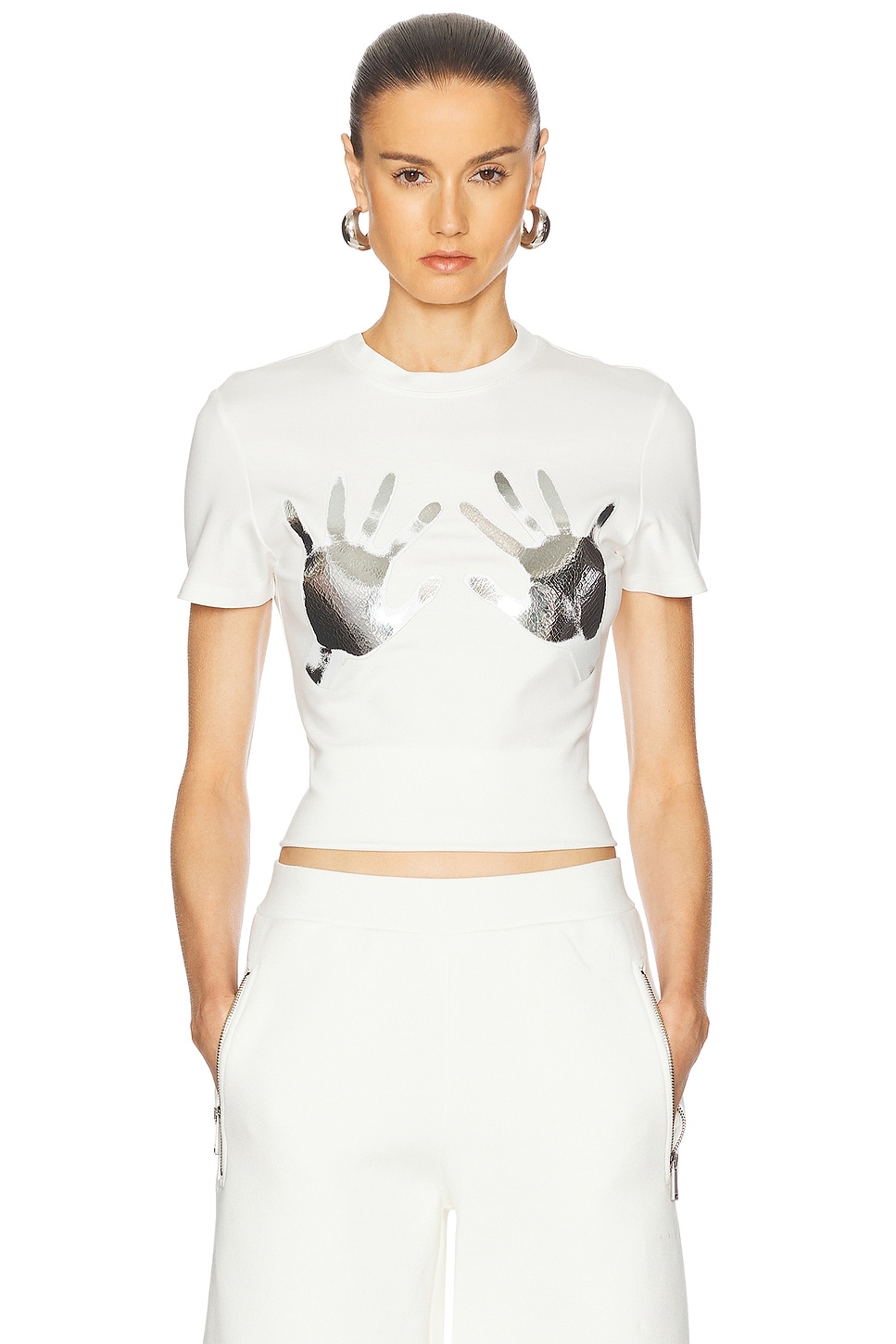 Shop Area Handprint T-shirt In Cream & White