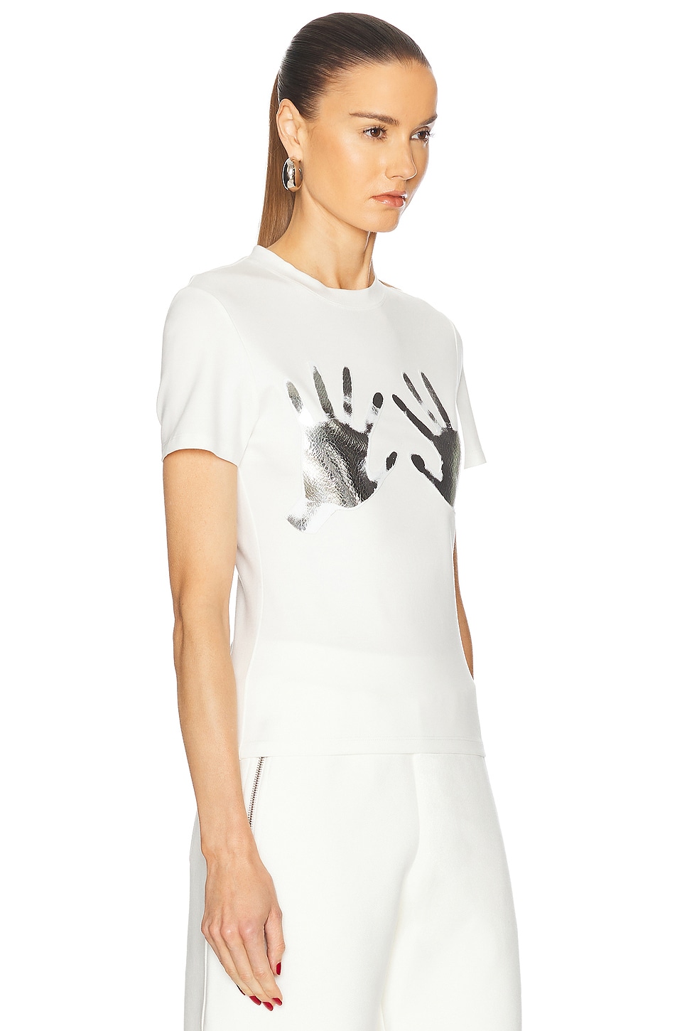 Shop Area Handprint T-shirt In Cream & White