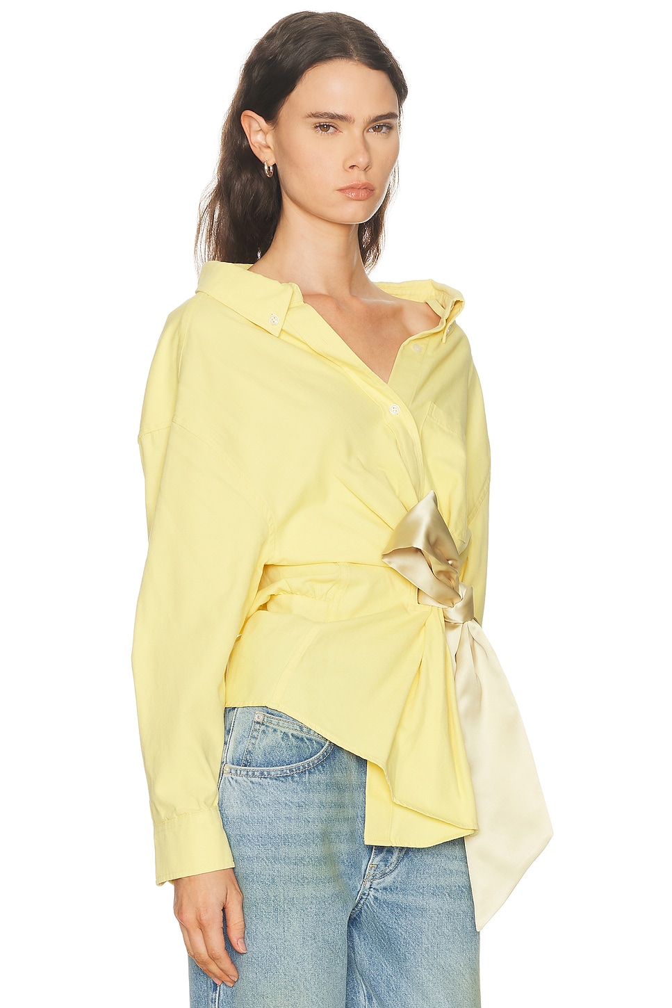 AREA Satin Knot Oxford Shirt | Thumbnail 2
