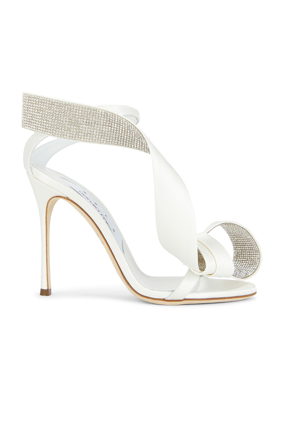 Image 1 of AREA X Sergio Rossi A5 Sandal in Bianco & Crystal