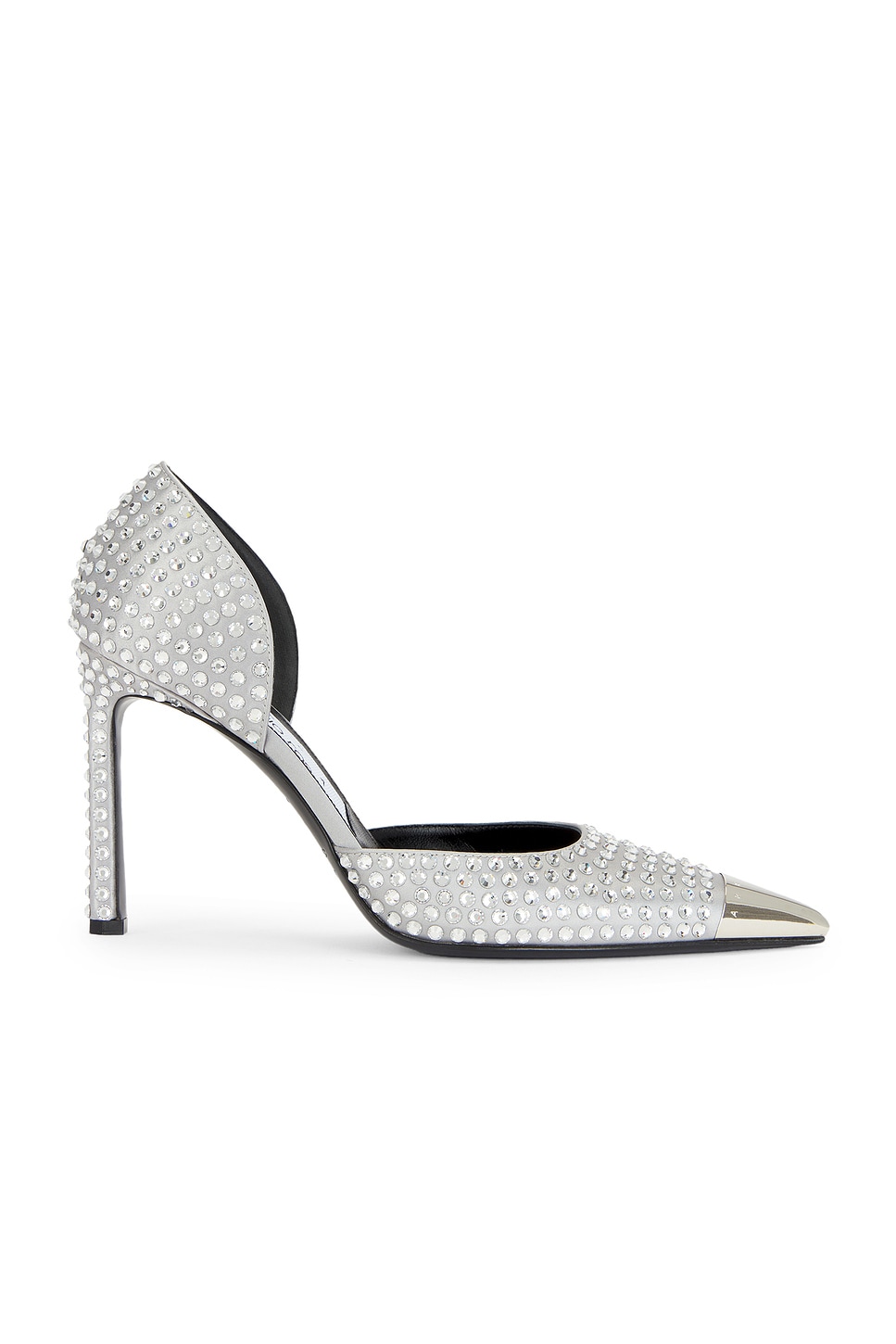 Image 1 of AREA X Sergio Rossi 95 Pump in Silver & Crystal