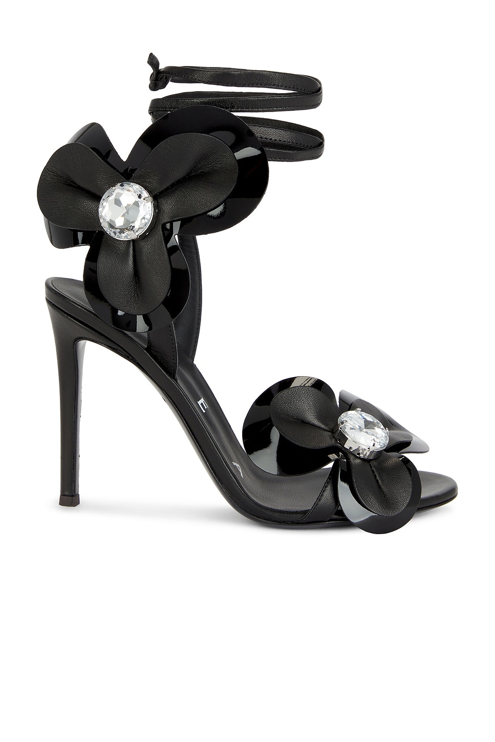 Image 1 of AREA Flower Lace Up Sandal in Tea Nero