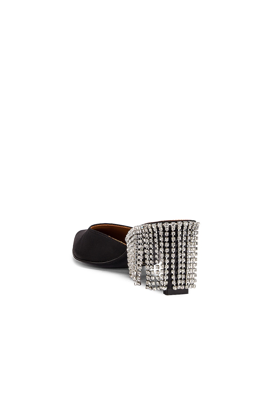 Escarpins à Talons Kitten Heels Area Crystal - Noir, Cuir, Franges Décoratives, Pointure 38, Neufs Avec Boîte