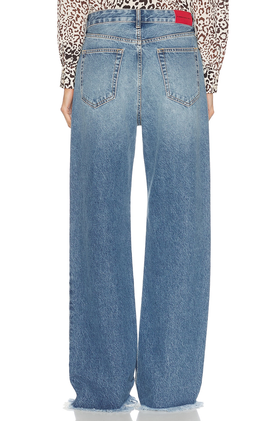 Alessandra Rich Low Waist Baggy Wide Leg Jeans thumbnail