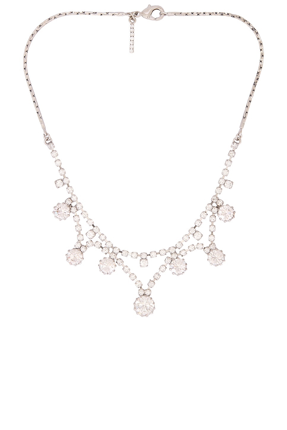 Alessandra Rich Crystal Necklace In Metallic