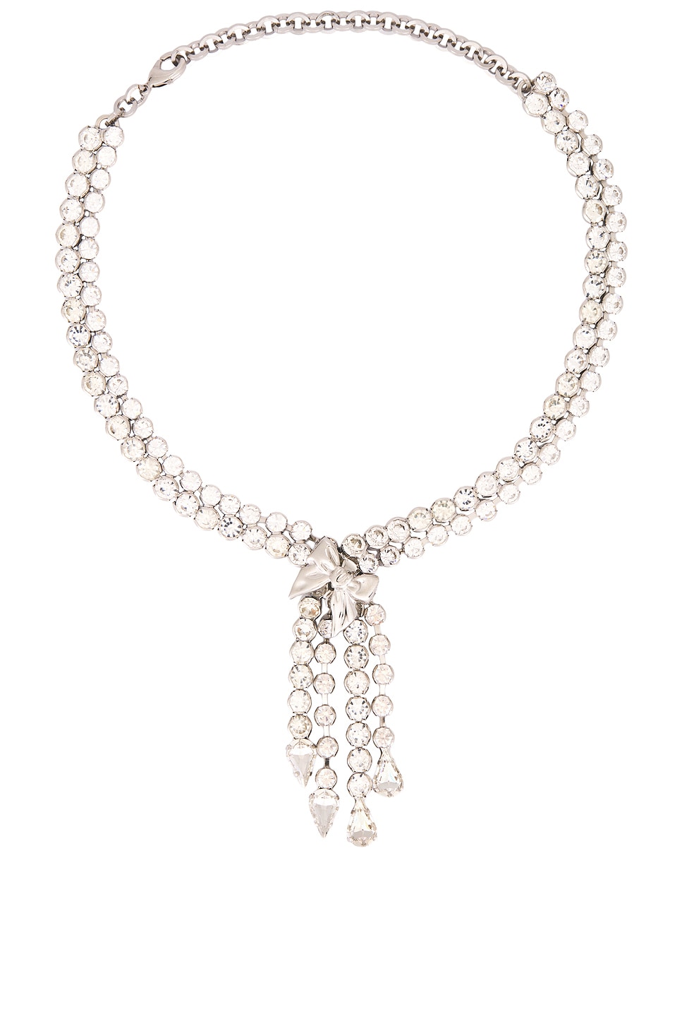 Alessandra Rich Crystal Necklace In White