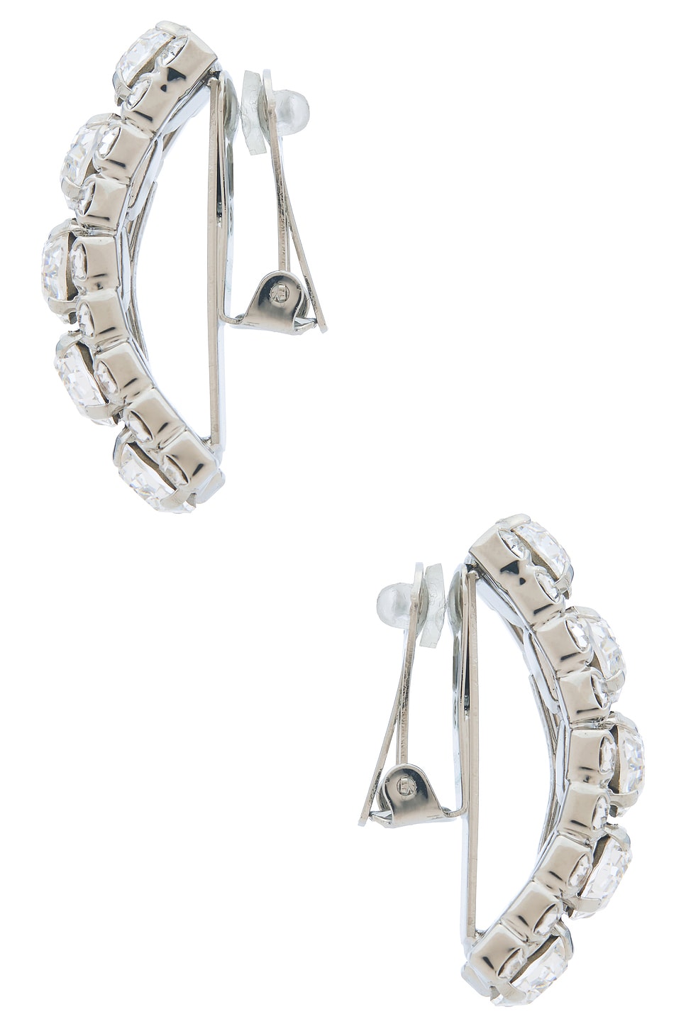 Alessandra Rich Crystal Earrings In Silver