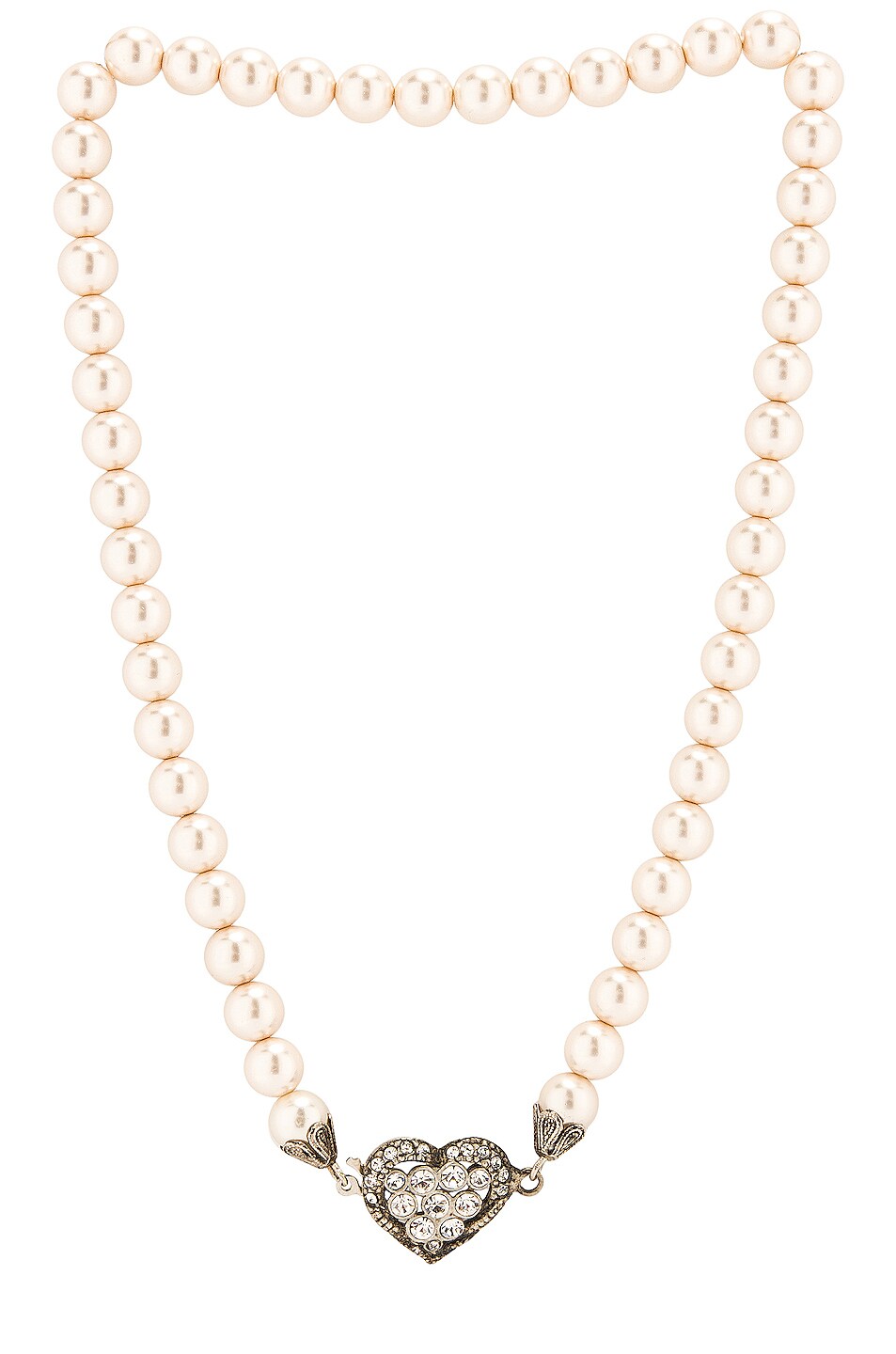 Image 1 of Alessandra Rich Single Strand Pearl Necklace in Pearl