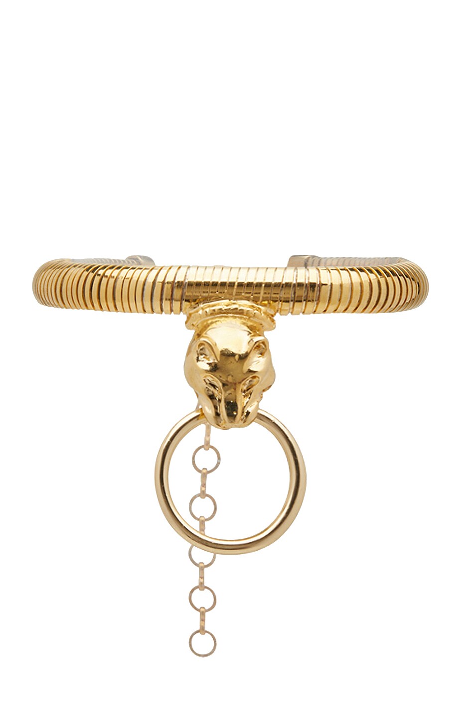Image 1 of Alessandra Rich Panther Choker With Ring in Gold