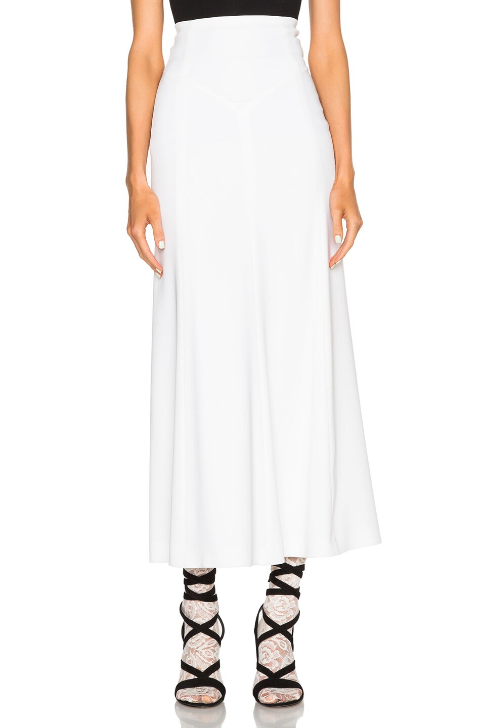 Image 1 of Alessandra Rich High Waisted Skirt in White