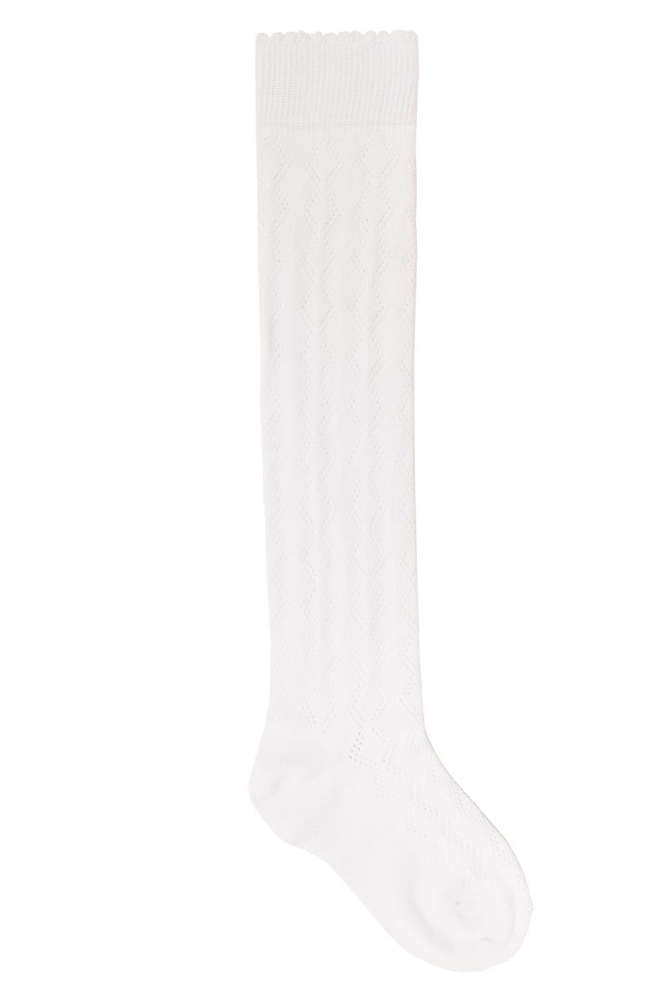 Image 1 of Alessandra Rich Cotton Over the Knee Socks in White