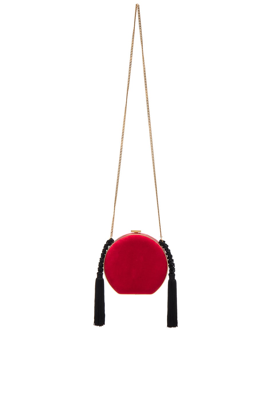 Image 1 of Alessandra Rich Suede Minaudiere in Red
